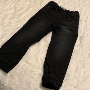 Black denim joggers - NWOT